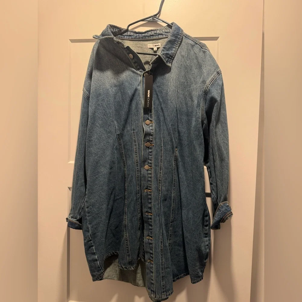 Denim Button-Up Dress - Picture 4 of 4